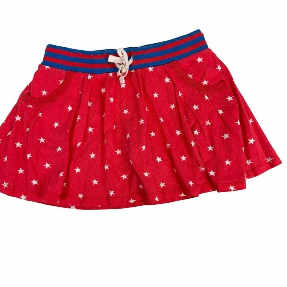 Mini Boden Girls 7-8 Year Red White Star Skort
